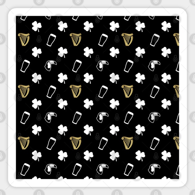 Dark Irish Beer Pattern Magnet by byfab